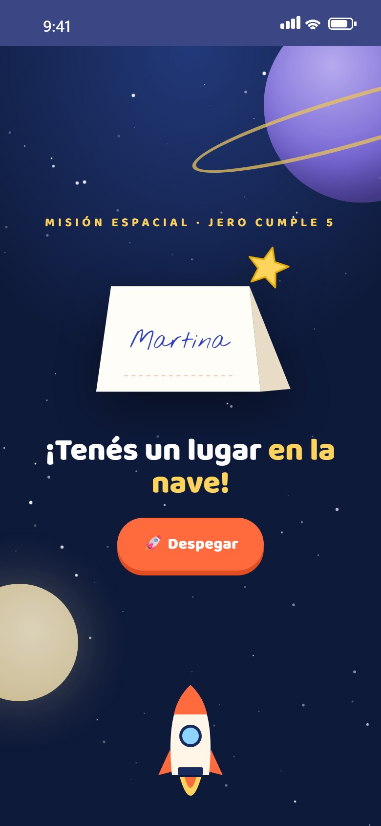 Invitación del cumple de 5 de Jero